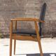 Vintage Scandinavian teak & skaï armchair, Denmark circa 1950