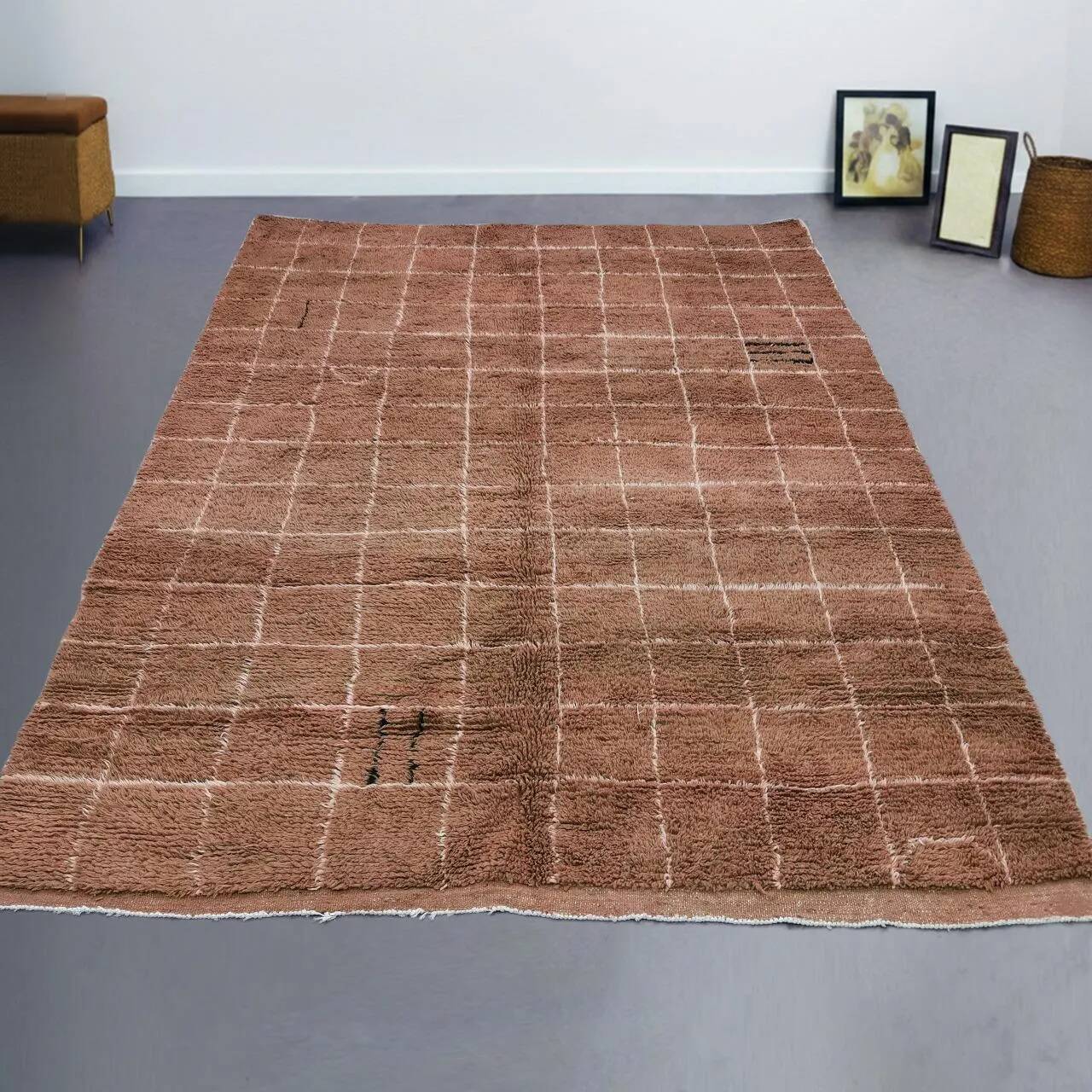 Handmade wool Berber rug 2.5 x 1.5 m