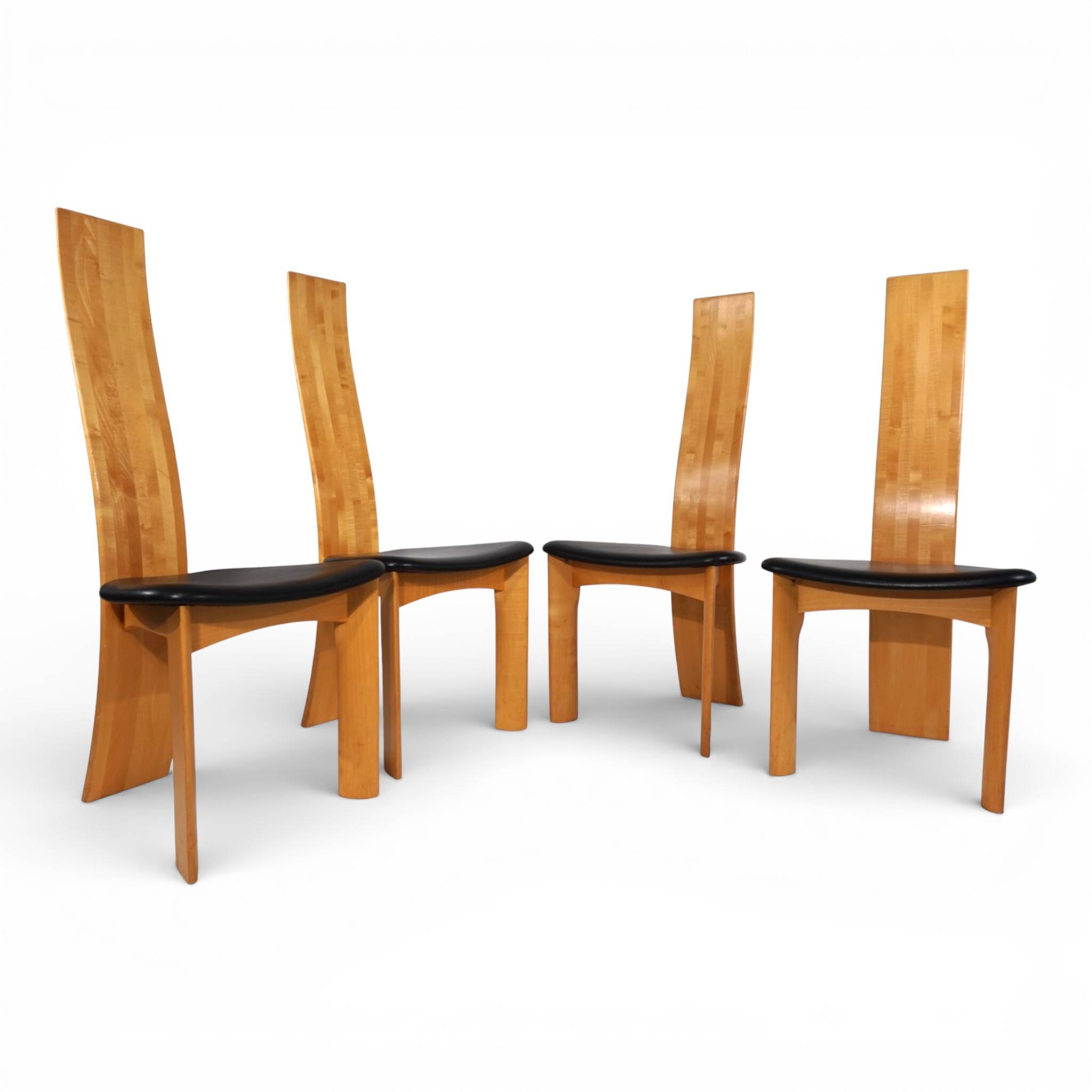 Tranekaer set of 4 Iris dining chairs by Bob van den Berghe, 1980