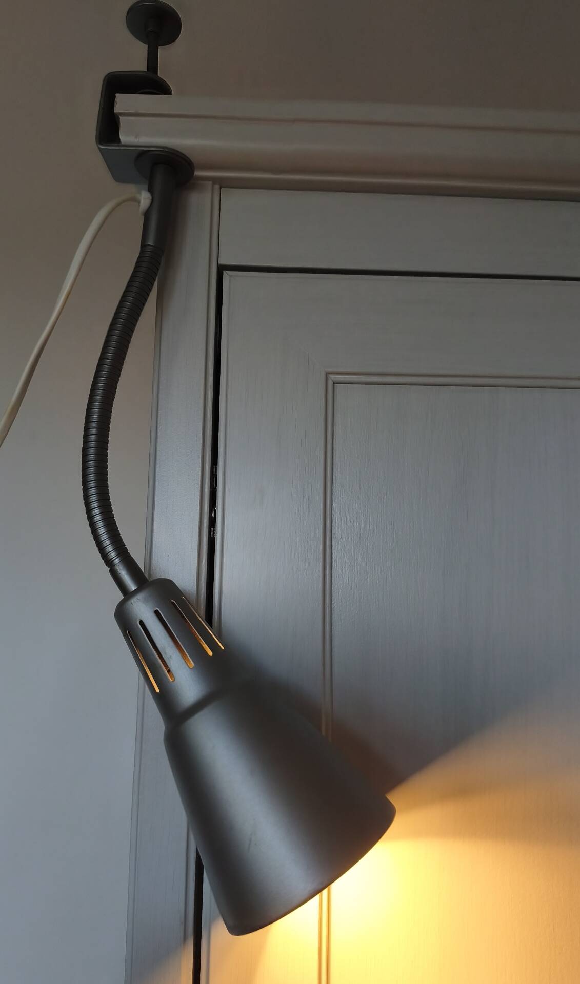 Lampe a pince réglable gris argenté vintage 90's