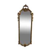 Miroir rocaille en résine dorée 98x34cm