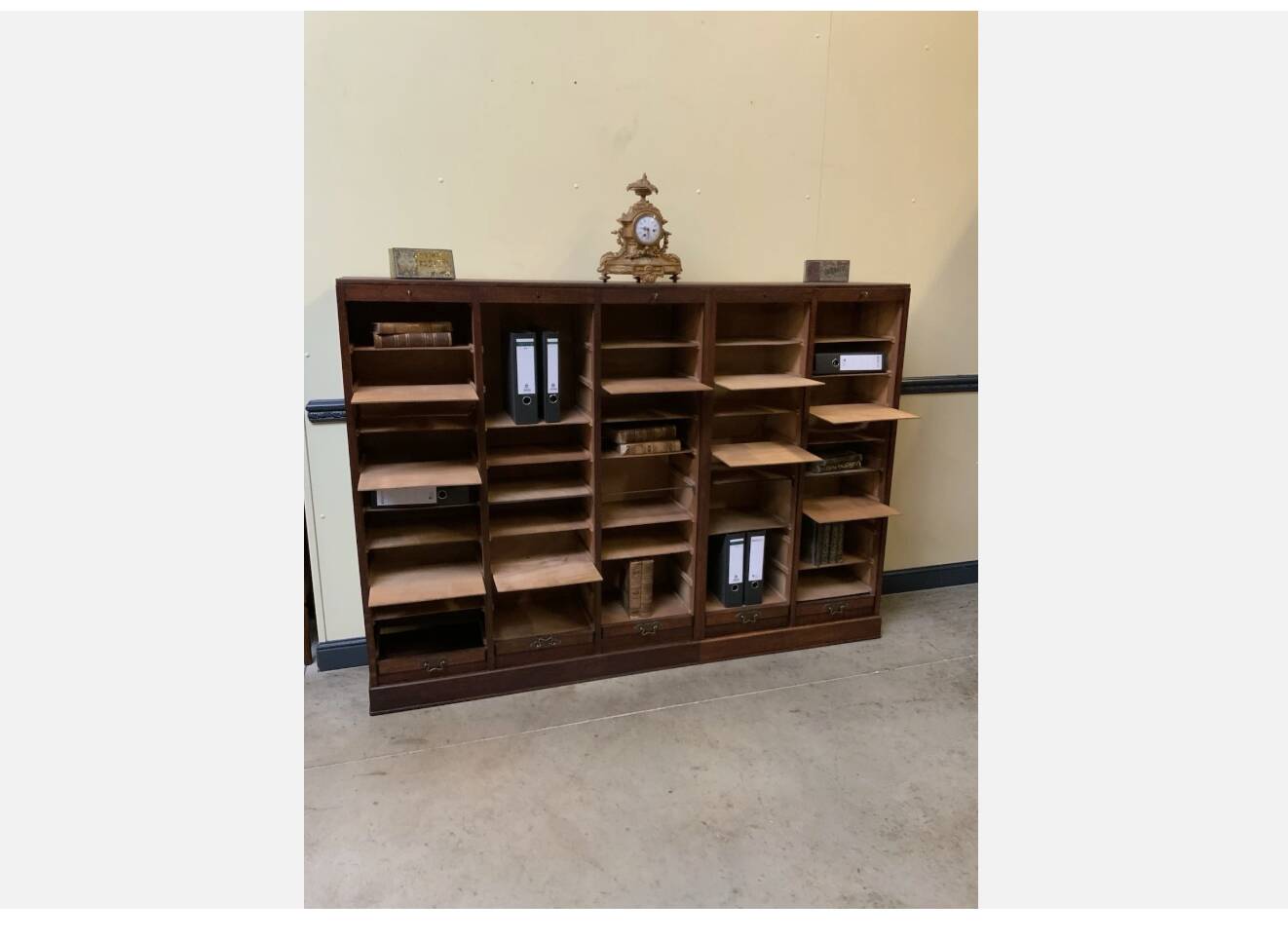 Antique Art Deco roller shutter archive cabinet