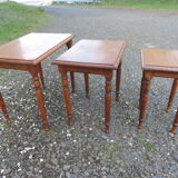 3 oak trundle tables