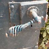 Solid gate, garden iron, H227x110cm, old, exterior door