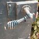 Solid gate, garden iron, H227x110cm, old, exterior door