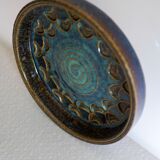 Ceramic plate in modernist art by Michael Andersen, Denmark, 1960s.