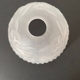 White frosted glass lampshade with flower patterns