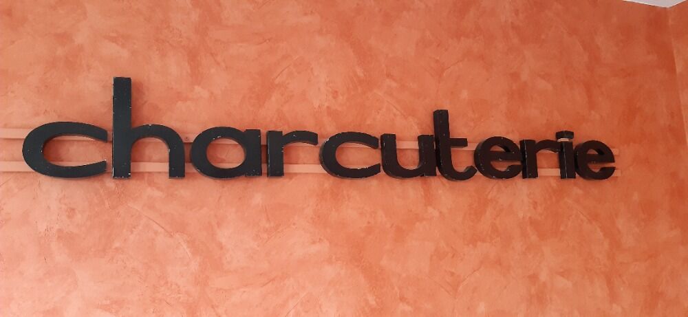 Sign delicatessen in galvanized steel 50s