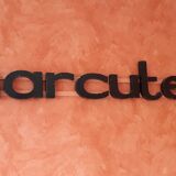 Enseigne devanture charcuterie en acier zingué années 50