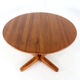 Danish round 2x extendable dining table 'Sindal' - teak