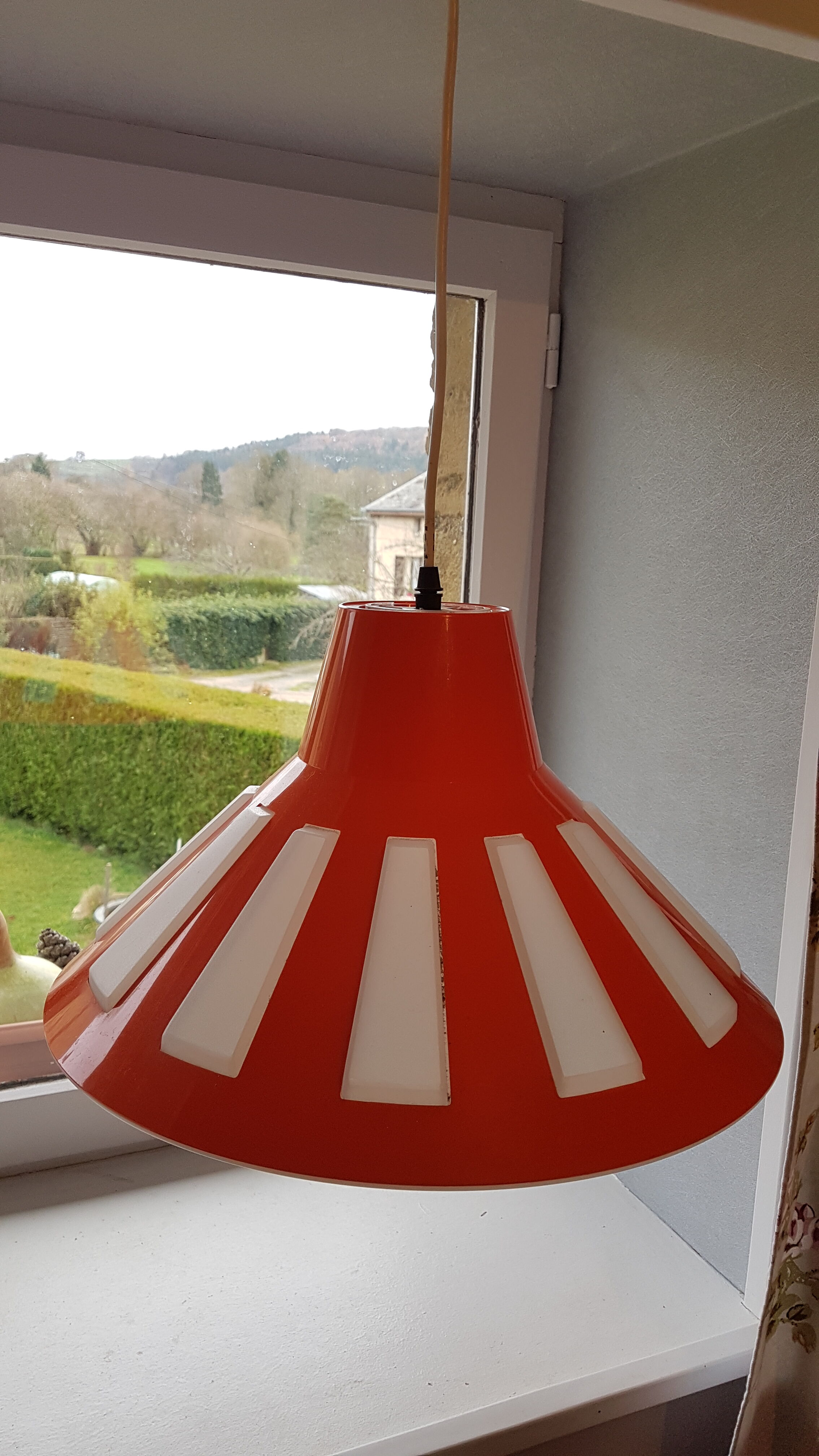 Orange lamp Space Age 70 years