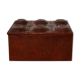 Rectangular box in wooden tuareg leather coating