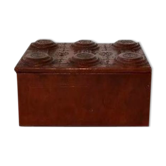 Rectangular box in wooden tuareg leather coating