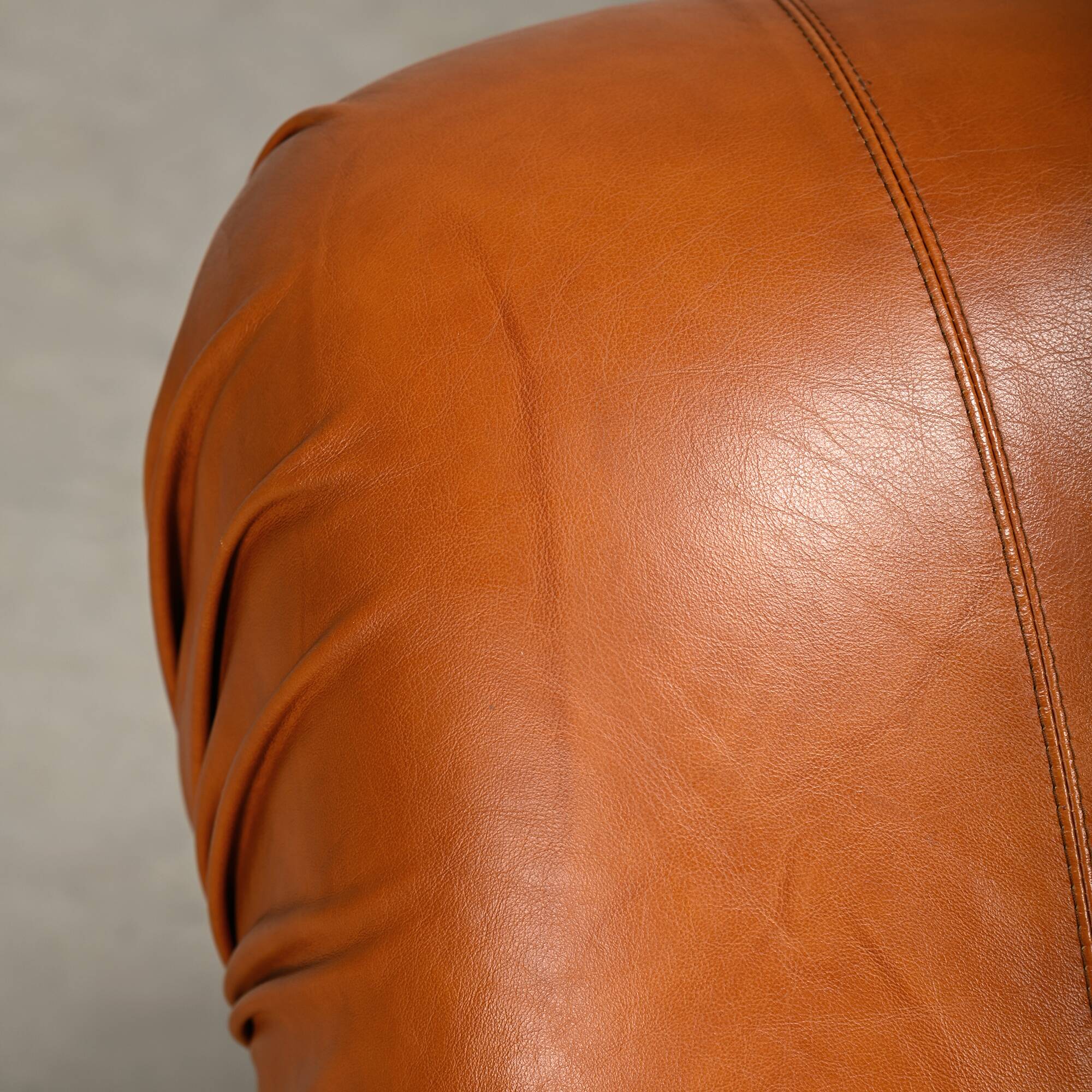 Rino Maturi Depositato Lounge Chairs in cognac leather for Mimo Padova