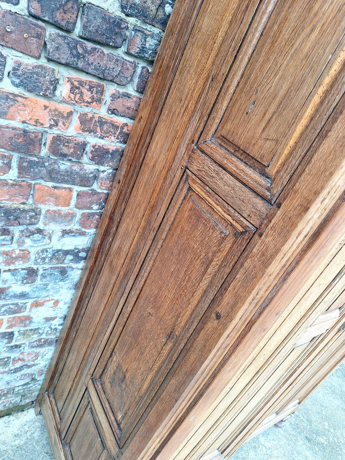 Very large antique wardrobe, vintage dressing furniture.