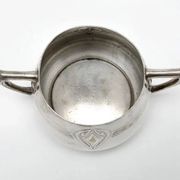 Art Nouveau sugar bowl, silver-plated brass, WMF, Germany, early 20th century