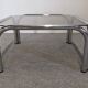 Space age tubular coffee table in smoked glass from the 60s/70s