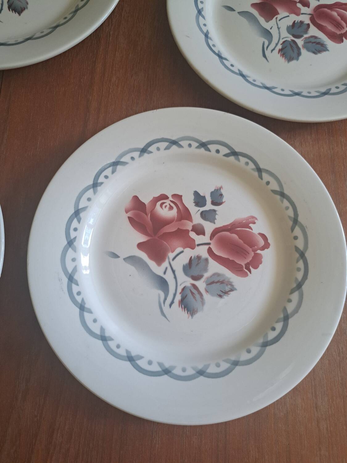 5 vintage digoin cannes plates