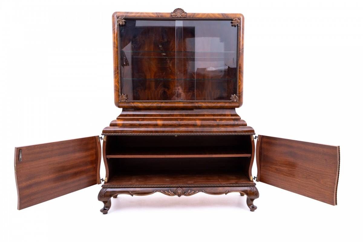 Display cabinet, Poland, circa 1930. RESTORED.