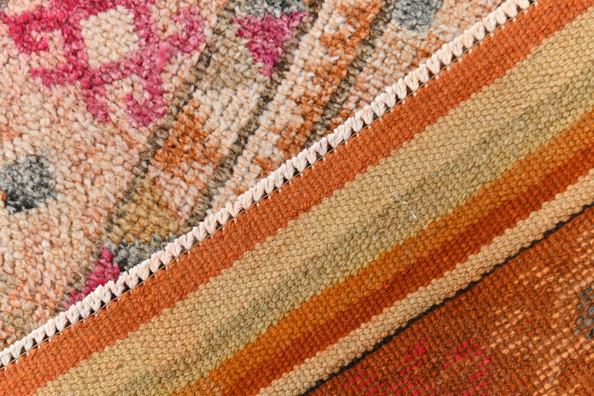 3x13 Colorful Soft Color Turkish Runner Rug, 87x395Cm