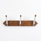 Art Deco Walnut Wall Coat Hanger, Spain, 1930's