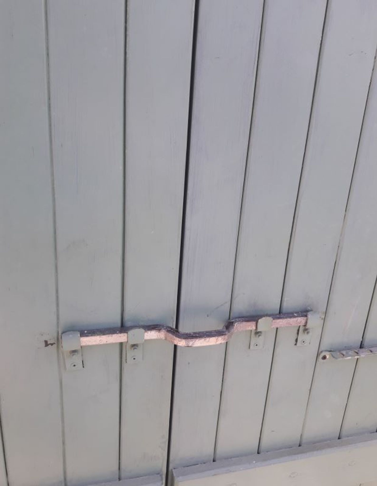 Pair of wooden iron hanging shutters