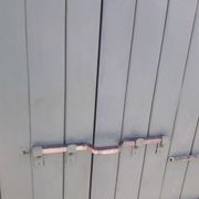 Pair of wooden iron hanging shutters