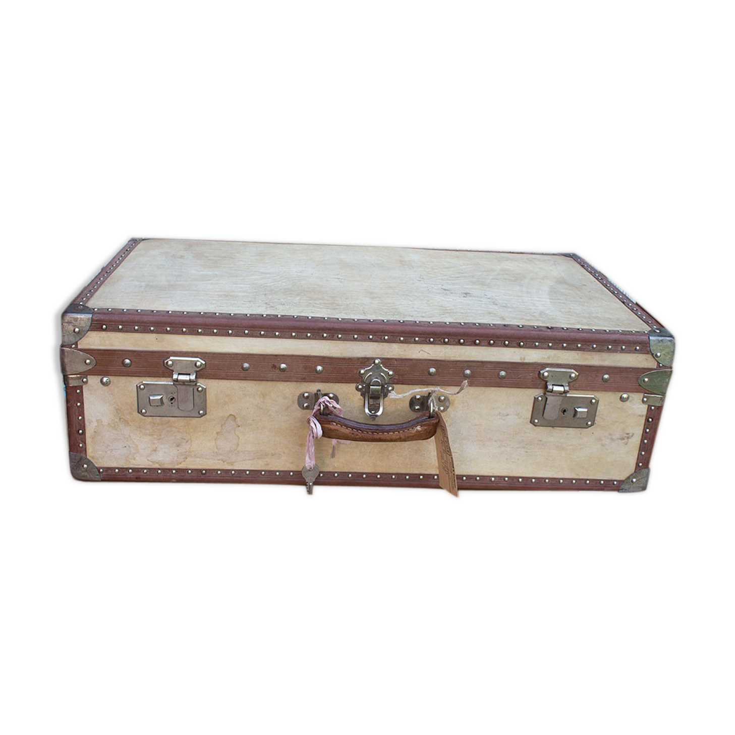Antique valise decorative 76 cm