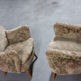 Pair of armchairs flower 50s