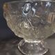 Grande coupe à fruits en verre moulé vintage