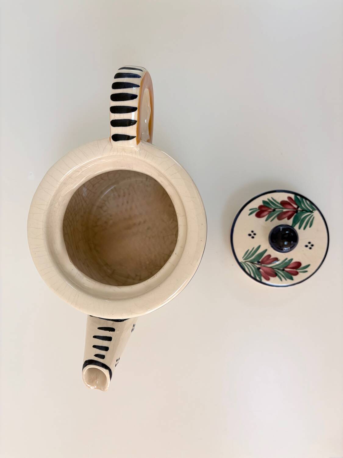 Large teapot Henriot 1950 - HB Quimper Brittany