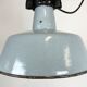 Industrial Grey Enamel Factory Lamp with Cast Iron Top, 1960s
