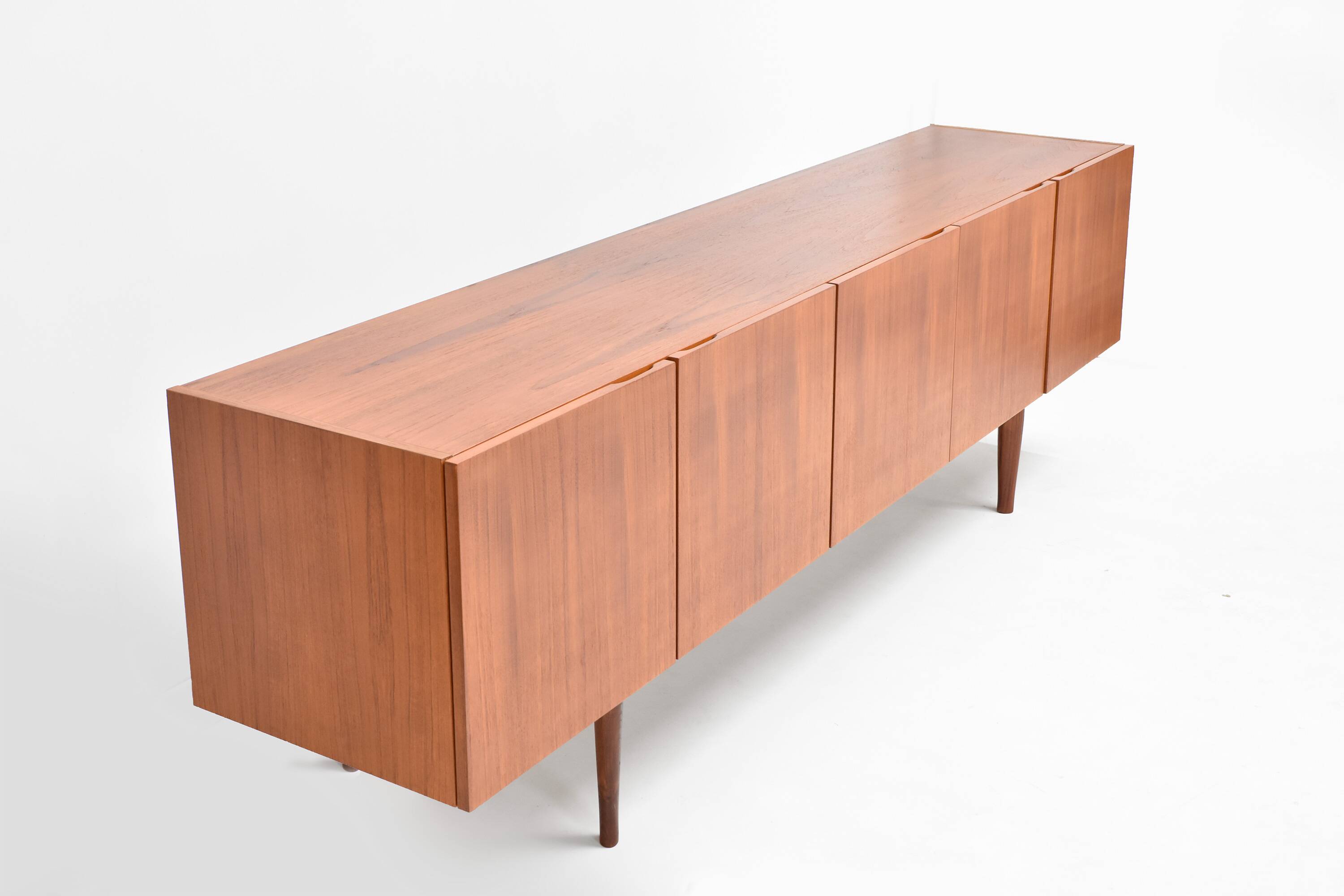 Large vintage Scandinavian teak sideboard – 1960s buffet