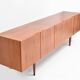 Large vintage Scandinavian teak sideboard – 1960s buffet