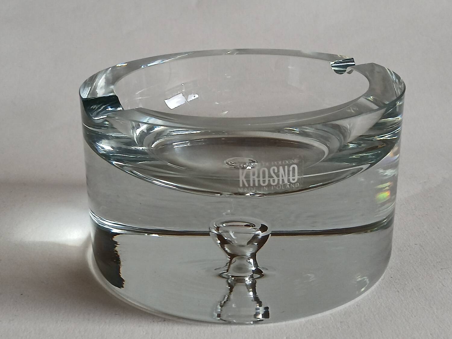 Crystal ashtray by Krosno, Poland