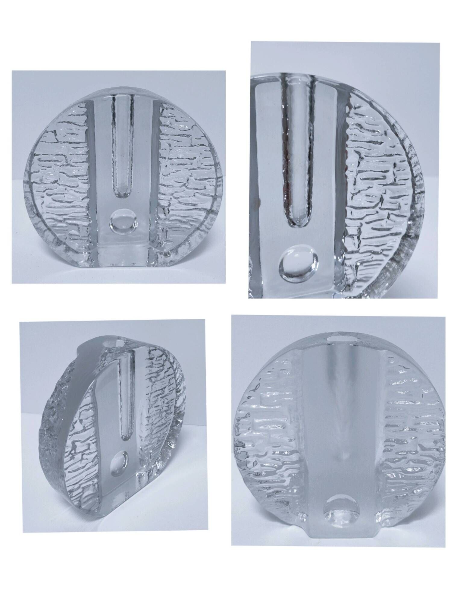 vase verre design walther pukerberg glasbruk années 70