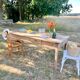 Grande table de ferme rénovée