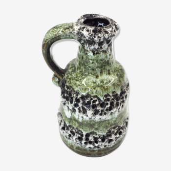 Pichet vert, vase milieu du siècle Bay Ceramics Allemagne de l’Ouest