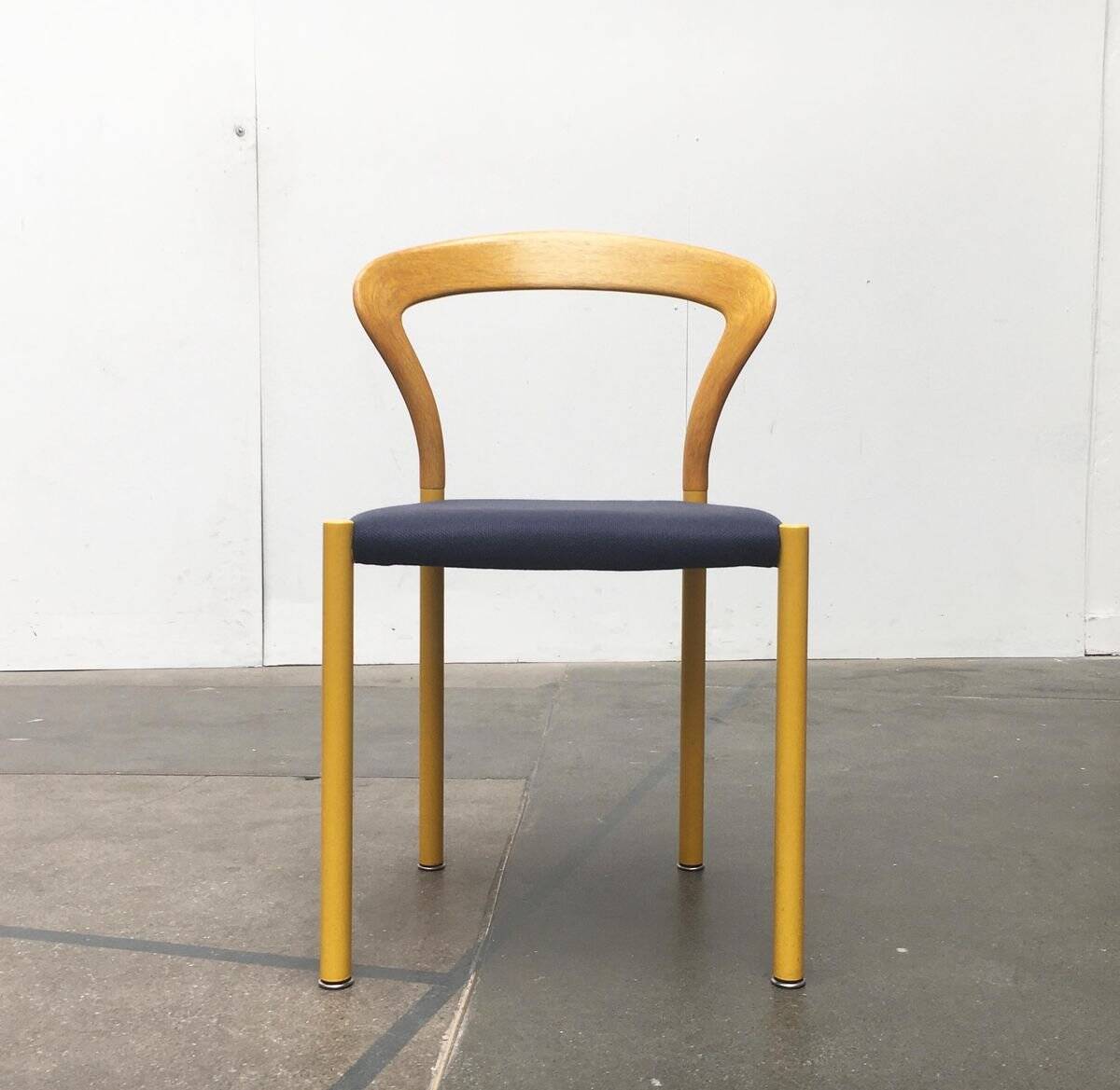 Stackable chairs and table German Lotus by Hartmut Lohmeyer for Kusch+Co, set of 3.