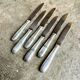 6 Art Deco knives in silver metal