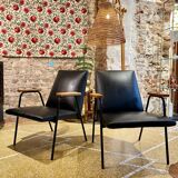 Pair of “Robert” armchairs by Pierre Guariche for Meurop 1962