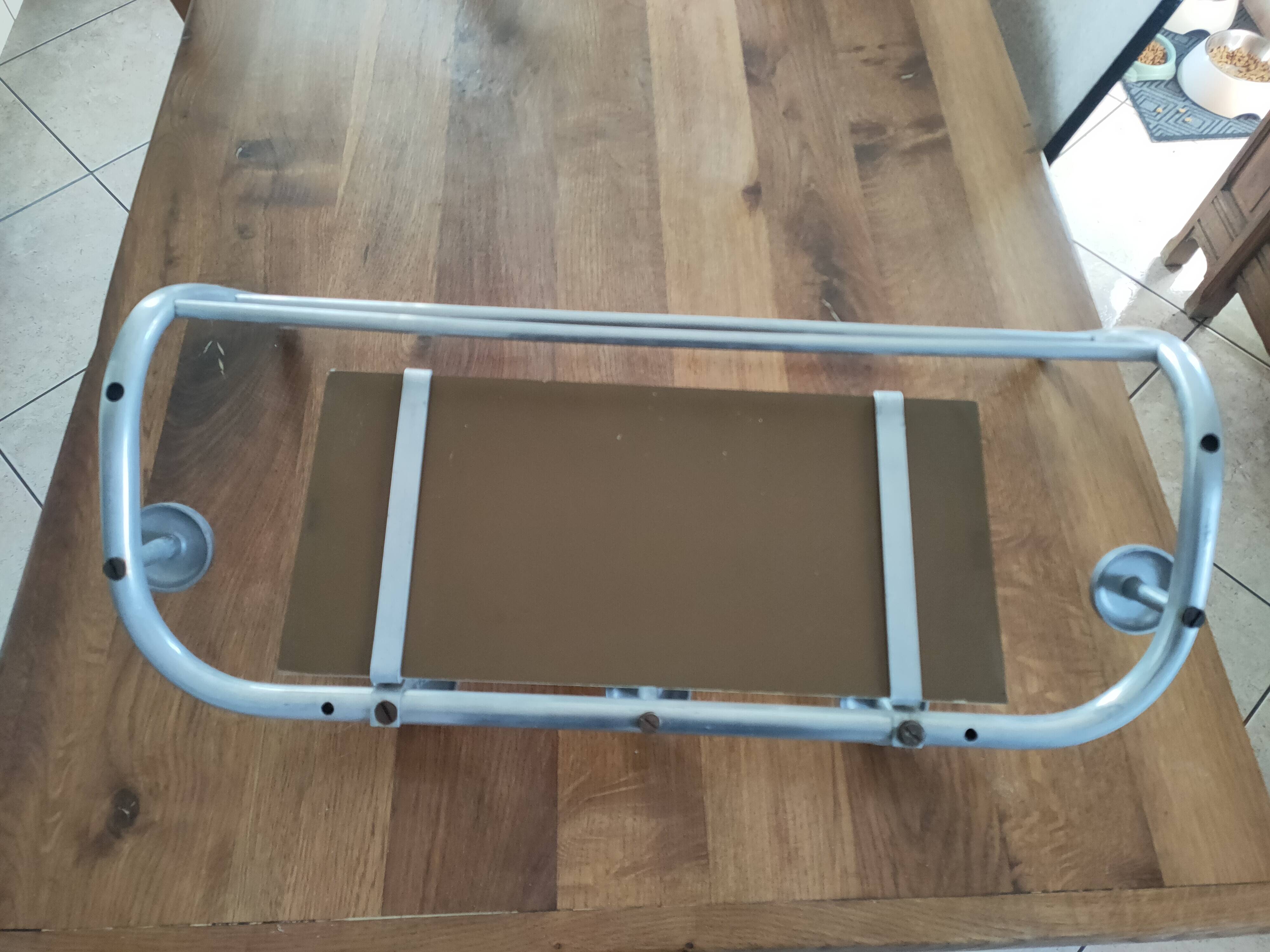 50s aluminum coat rack