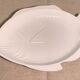 Serving dish in the shape of a white glazed ceramic fish