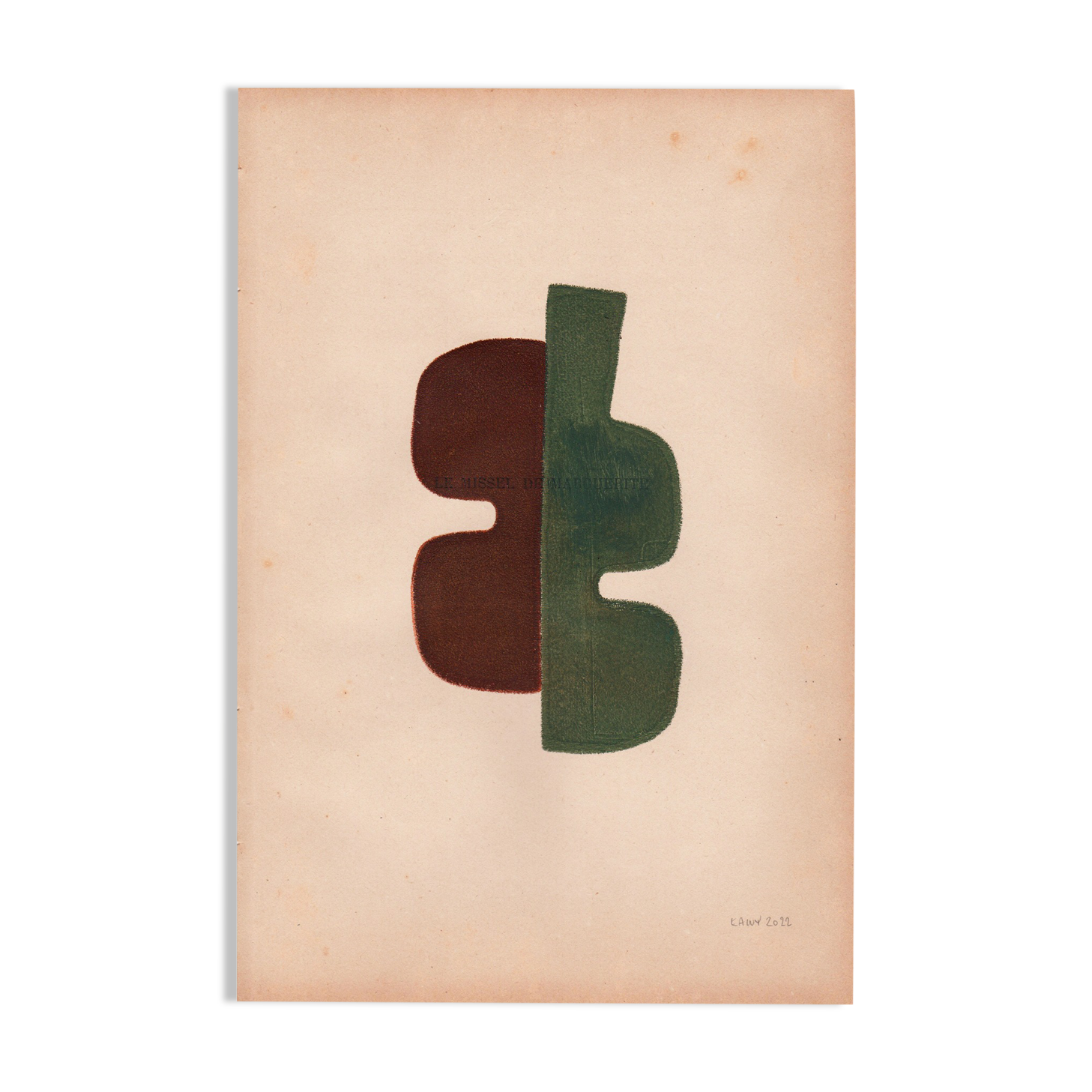 Painting on paper - M743 - signed Eawy