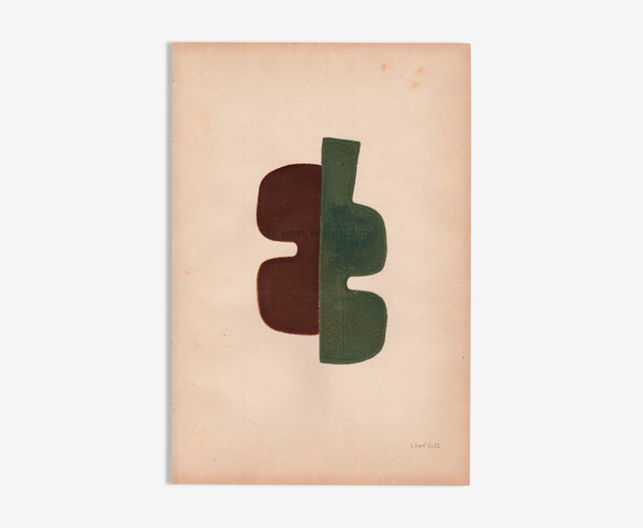 Peinture sur papier - M743 - signé Eawy