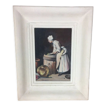 Painting The Scrubber painting on wood reproduction