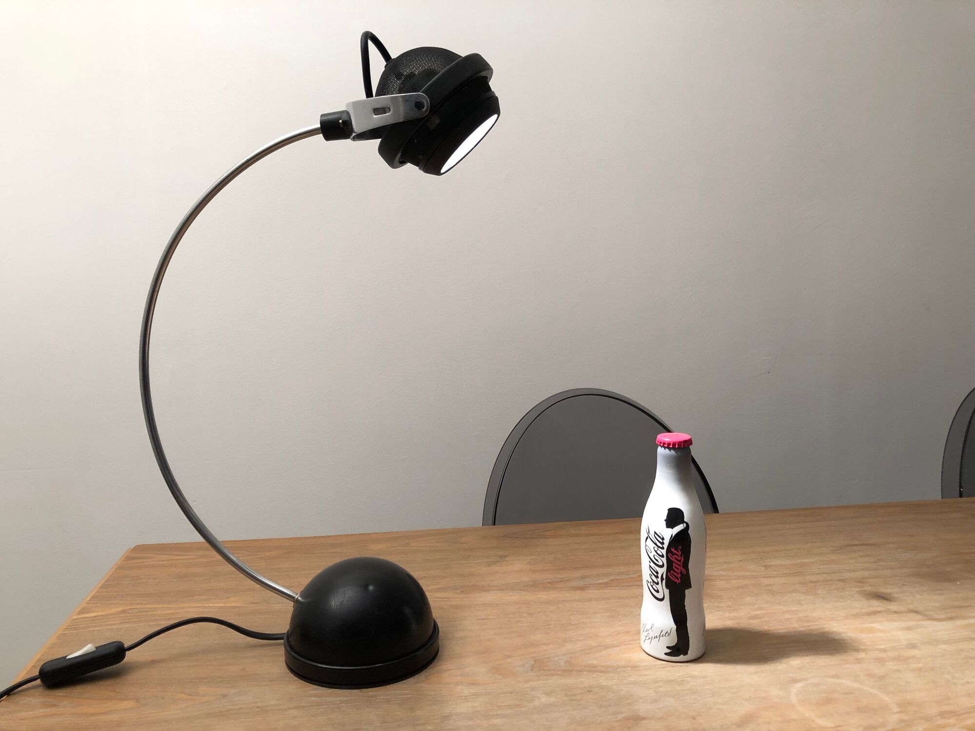 Lampe de bureau eyeball moderniste, Veb Narva Ex-RDA, vintage, 70-80
