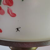 Brass and opaline lamp