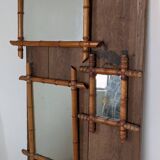 3 bamboo-look mirrors