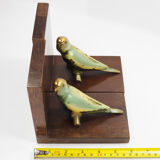 Paire de serre-livres en bronze peints -1930